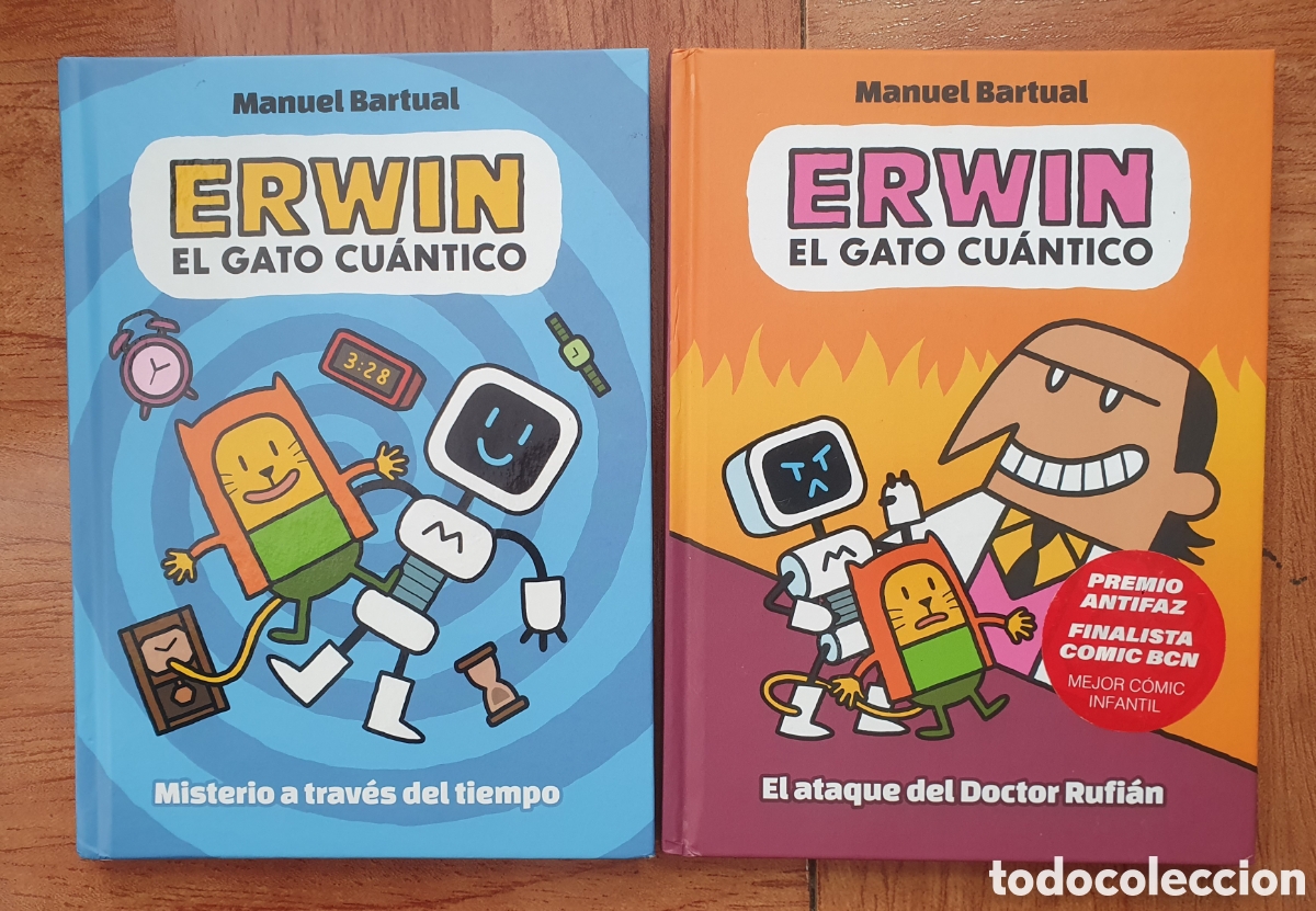 Libros: Erwin el Gato Cu&aacute;ntico � N&uacute;mero 1 y 2 - Manuel Bartual - Foto 1