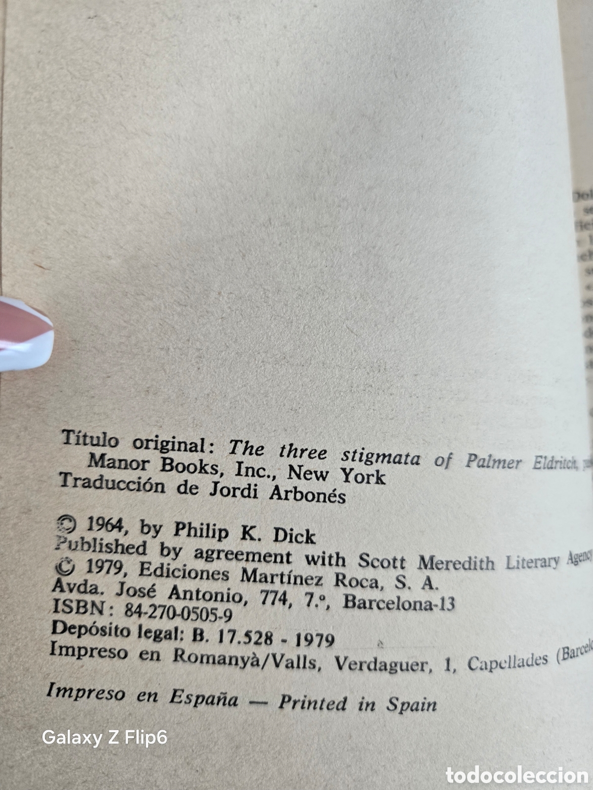 Libros: Mart&iacute;nez Roca, Los tres estigmas de Palmer Eldrich - Foto 3