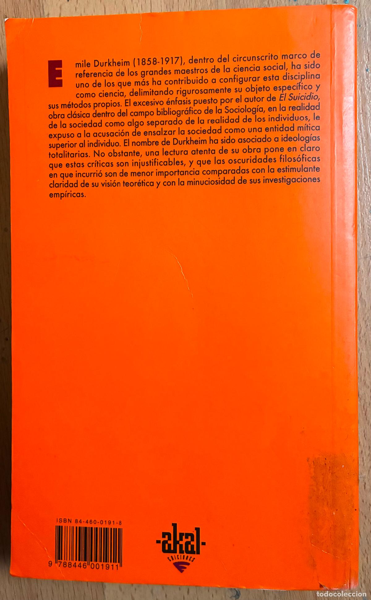 Libros: EL SUICIDIO Emile Durkheim - Foto 3