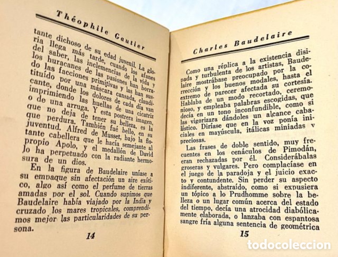 Libros: Libro The&oacute;phile Gautier Baudielaire. 1942 - Foto 4