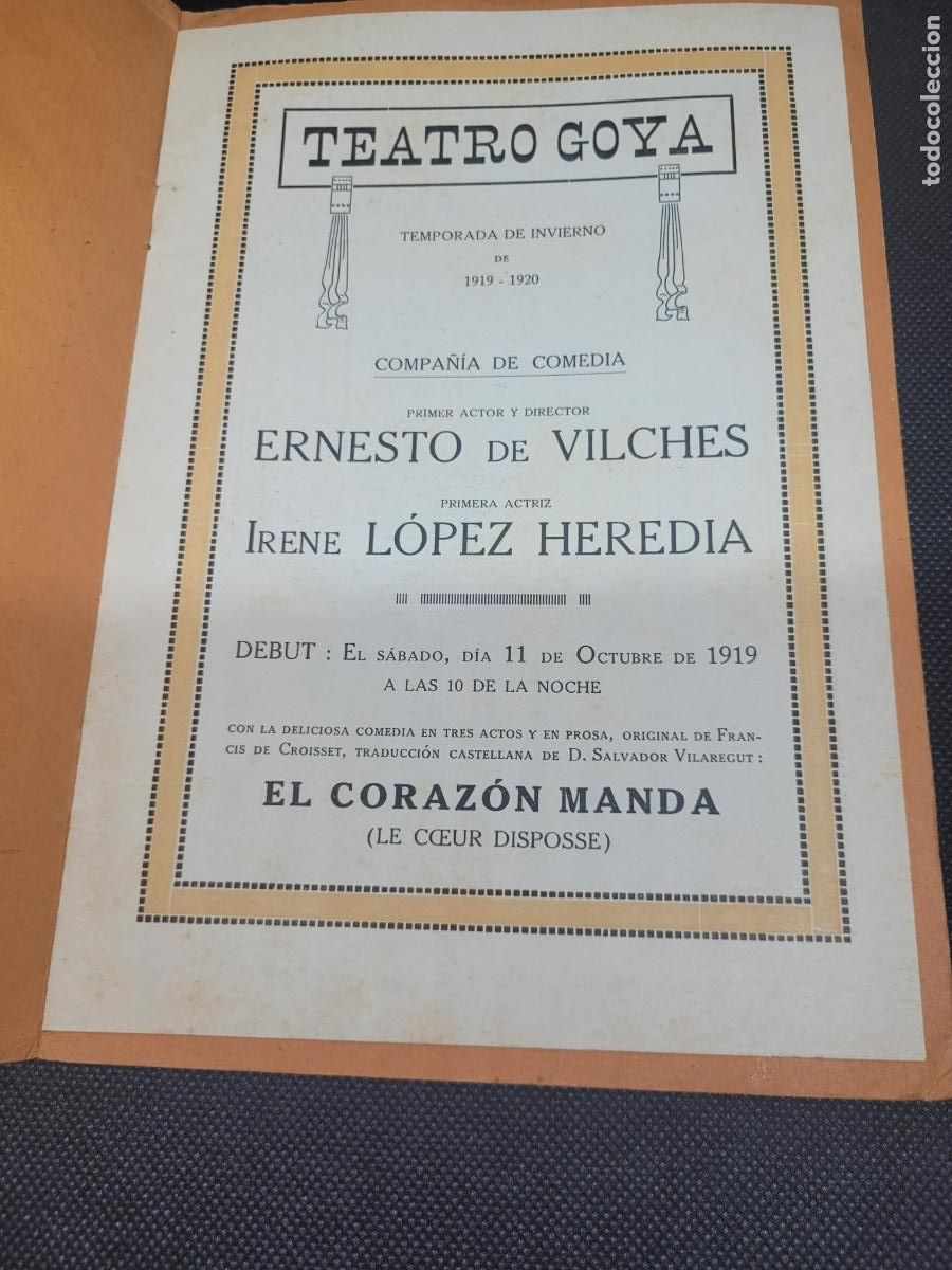 Libros: PROGRAMA TEATRO GOYA BARCELONA 1919 - Foto 2