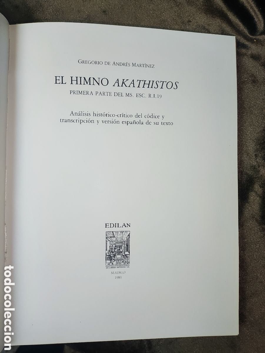 Libros: FACS&Iacute;MIL, EL HIMNO AKATHISTOS (HIMNO MARIAL GRIEGO), FACS&Iacute;MIL , Edit.Edilan, 1981 - Foto 9