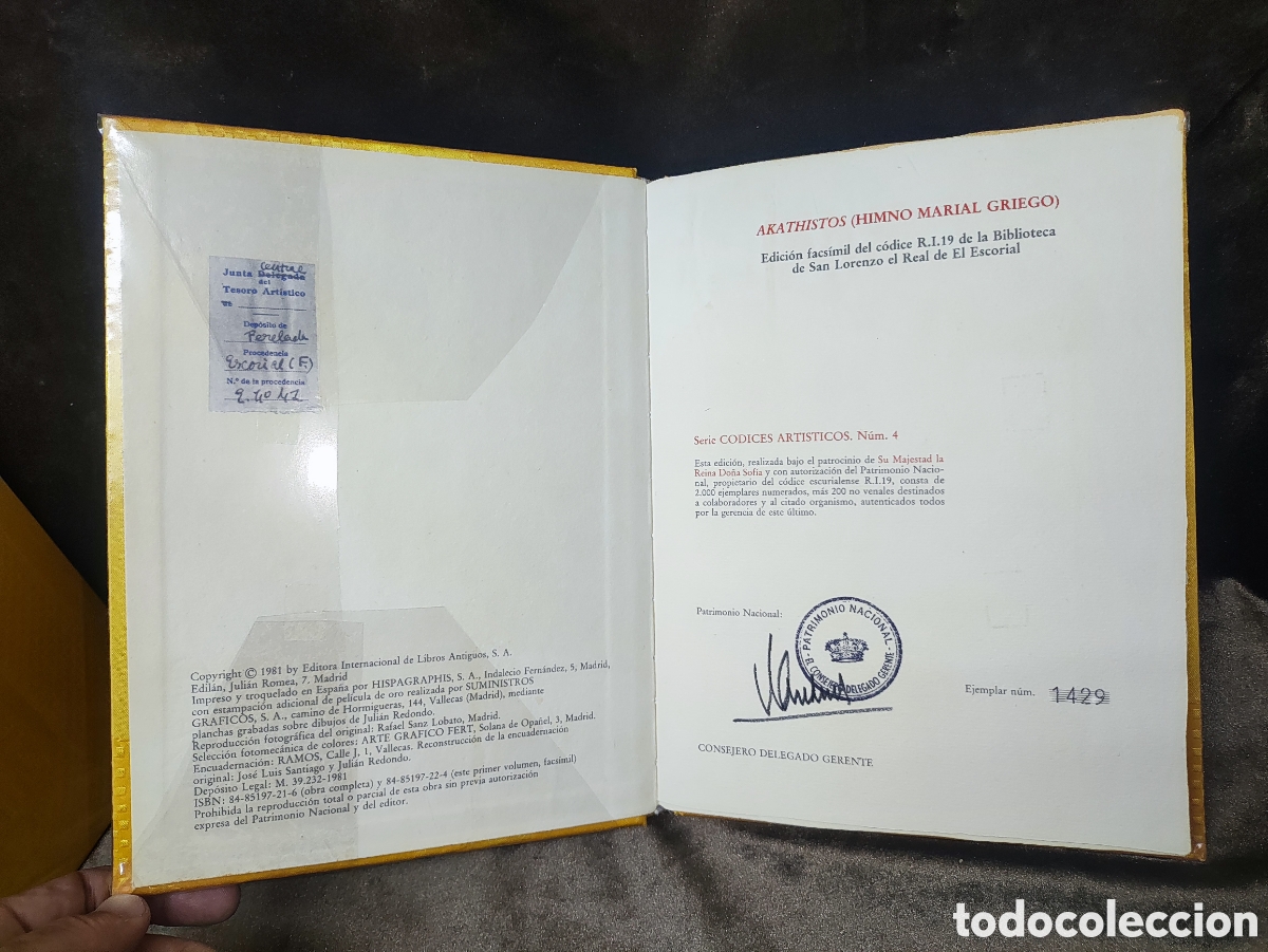 Libros: FACS&Iacute;MIL, EL HIMNO AKATHISTOS (HIMNO MARIAL GRIEGO), FACS&Iacute;MIL , Edit.Edilan, 1981 - Foto 13