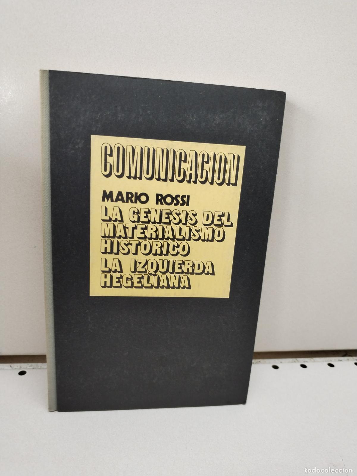 Libros: COMUNICACION - LA GENESIS DEL MATERIALISMO HISTORICO - MARIO ROSSI - Foto 1