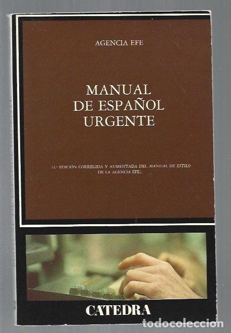 Libros: MANUAL DEL ESPA&Ntilde;OL URGENTE - AGENCIA EFE - Foto 1