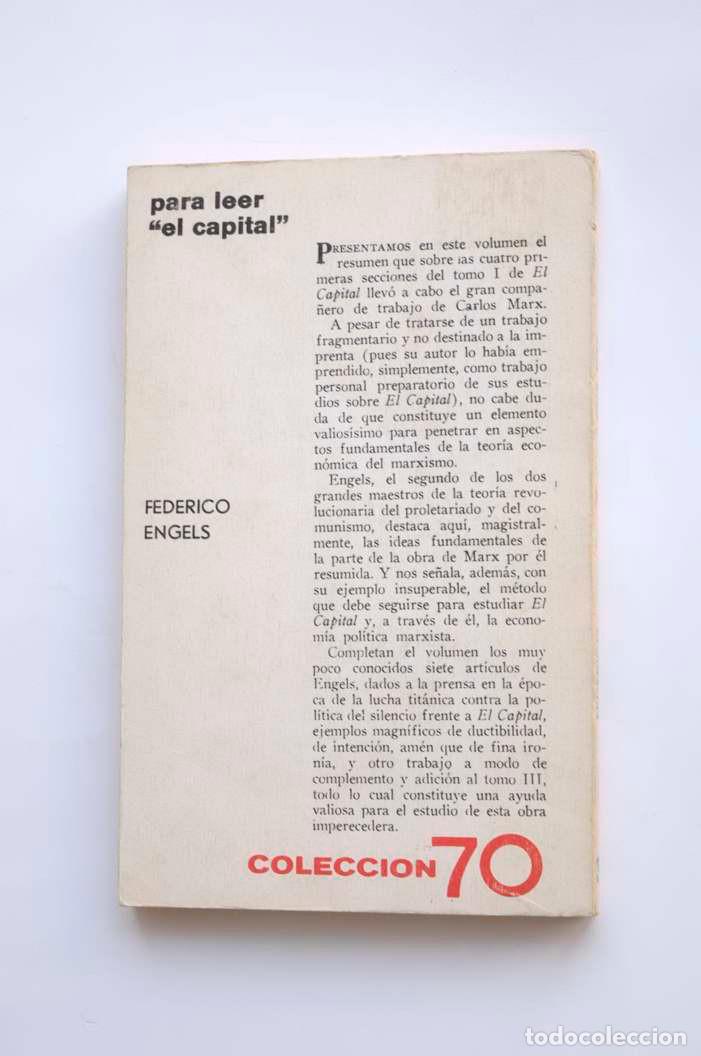 Libros: Para leer El Capital - ENGELS, Friedrich - Foto 4