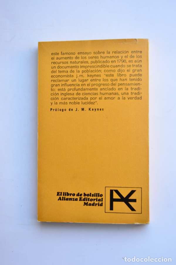 Libros: Primer ensayo sobre poblaci&oacute;n - MALTHUS, Thomas Robert - Foto 3