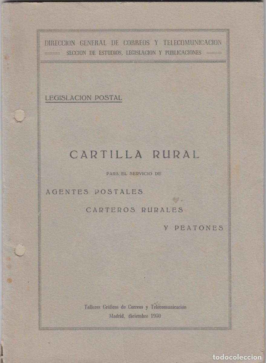 books: CARTILLA RURAL PARA AGENTES POSTALES CARTEROS RURALES Y PEATONES. ADR