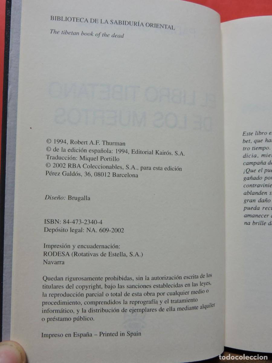 Libros: El libro tibetano de los muertos. Col. Sabidur&iacute;a Oriental - Foto 2