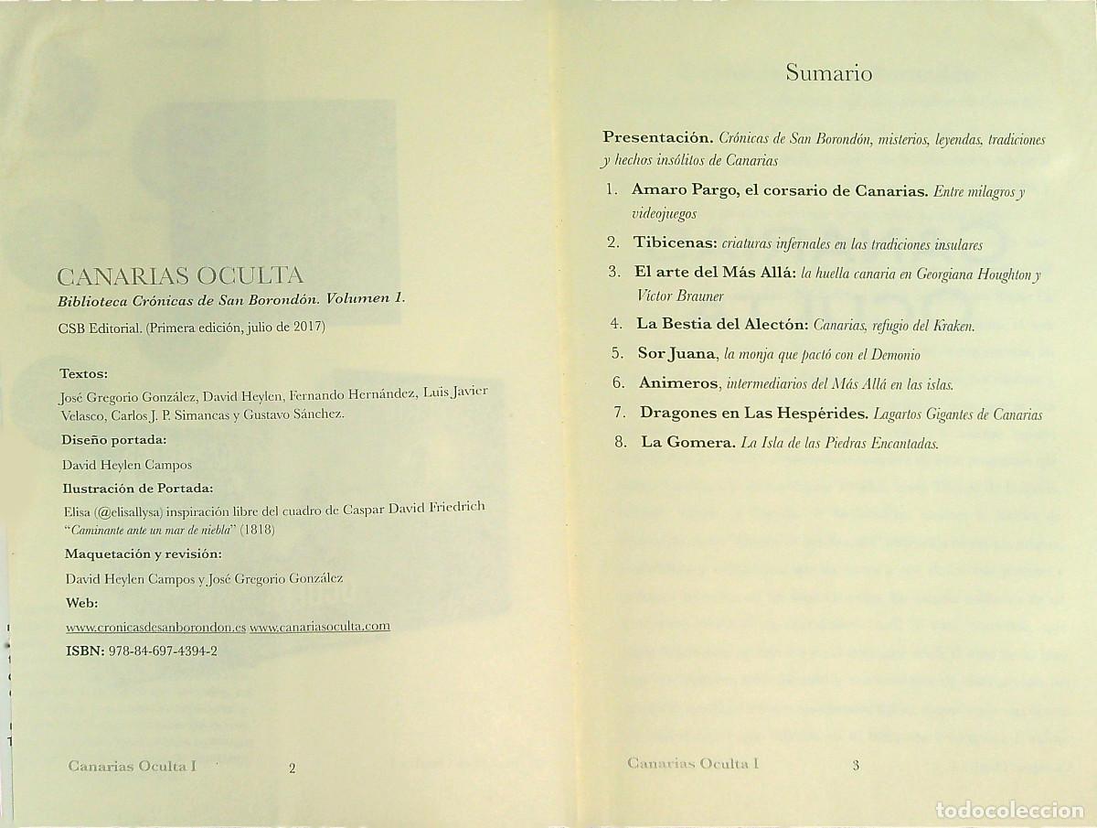 Libros: CANARIAS OCULTA - JOS&Eacute; GREGORIO GONZ&Aacute;LEZ - 2017 - Foto 3