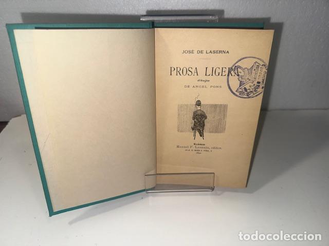 Libros: PROSA LIGERA JOSE DE LASERNA 1892 - Foto 2