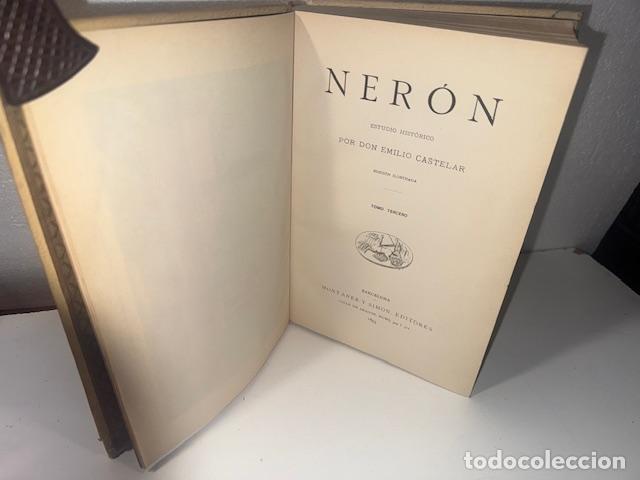 Libros: NERON TOMO TERCERO EMILIO CASTELAR 1893 - Foto 6