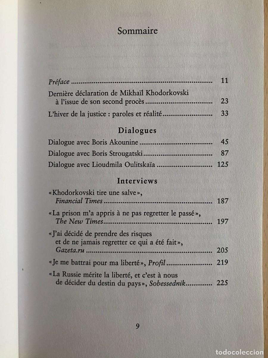 Libros: Khodorkovski, Paroles libres, Fayard - Foto 2