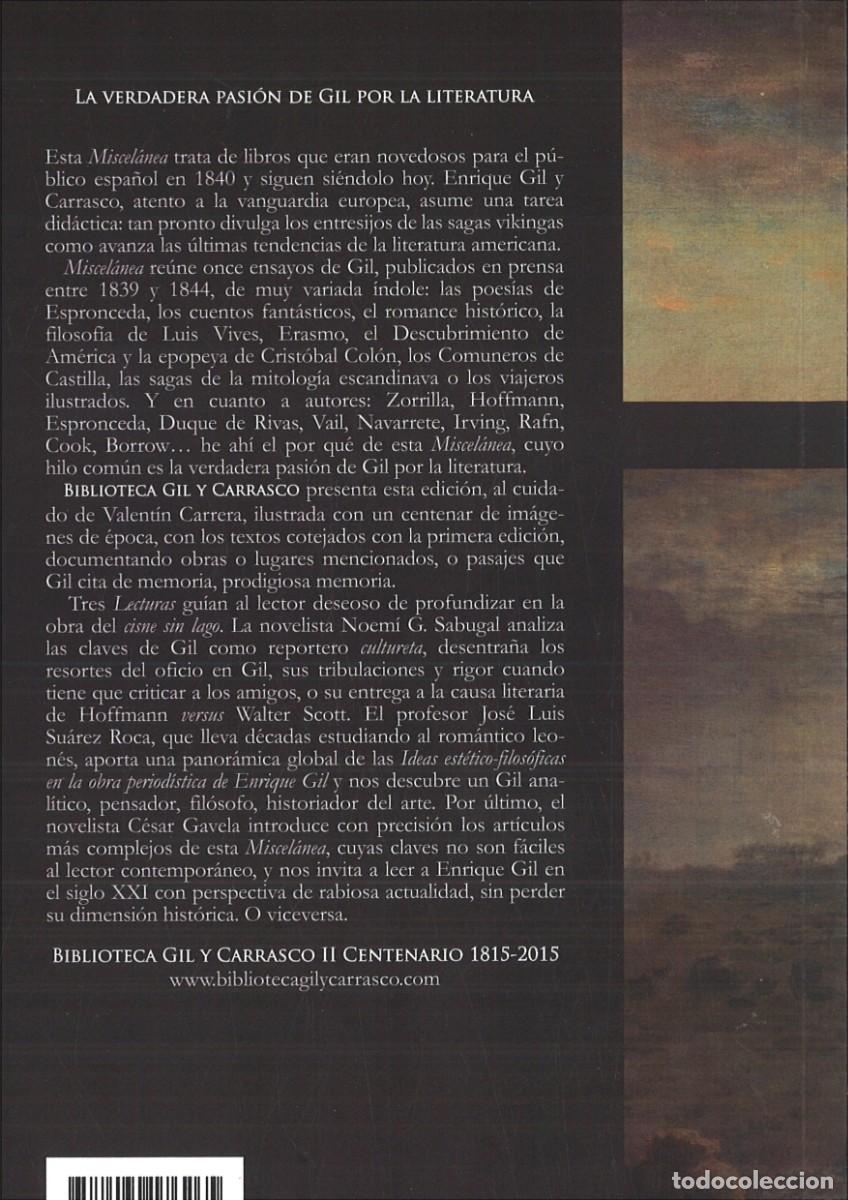 Libros: MISCELANEA. Enrique Gil y Carrasco - Foto 2