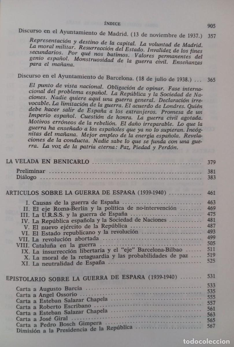 Libros: Obras completas III. - AZA&Ntilde;A, Manuel: - Foto 6