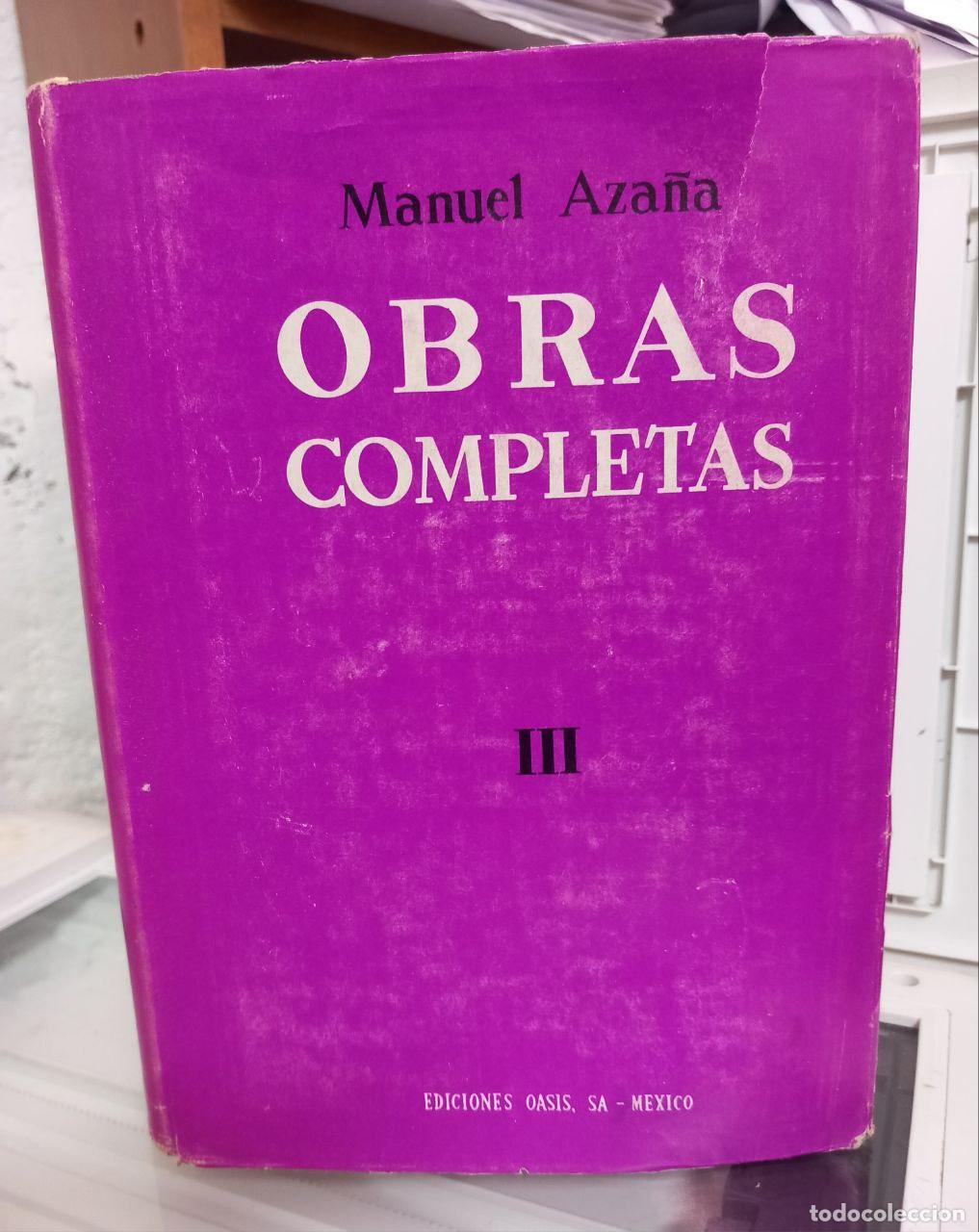 Libros: Obras completas III. - AZA&Ntilde;A, Manuel: - Foto 1