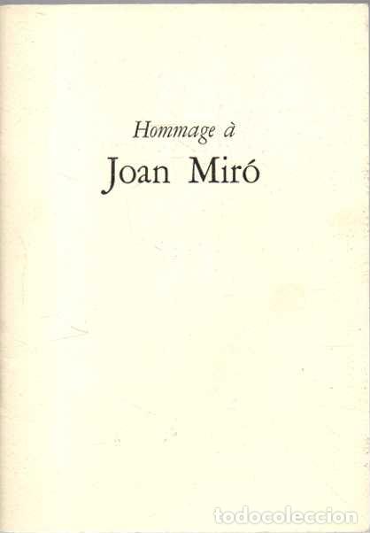Libros: HOMMAGE A JOAN MIR&Oacute;. - CATALOGO. - Foto 1