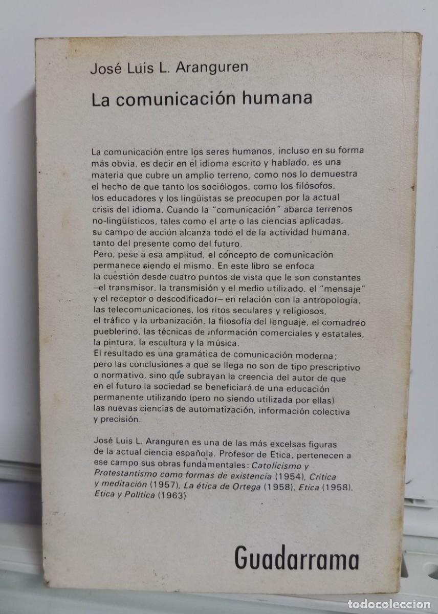 Libros: La comunicaci&oacute;n humana. - ARANGUREN, Jos&eacute; Luis L.: - Foto 3