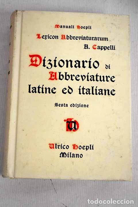 Libros: Lexicon abbreviaturarum.- Cappelli, Adriano - Foto 1