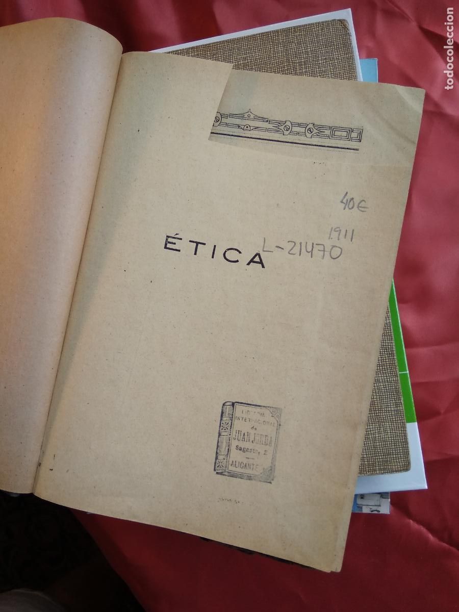 Libros: &Eacute;tica 1911 L.7539-1662 - Foto 2