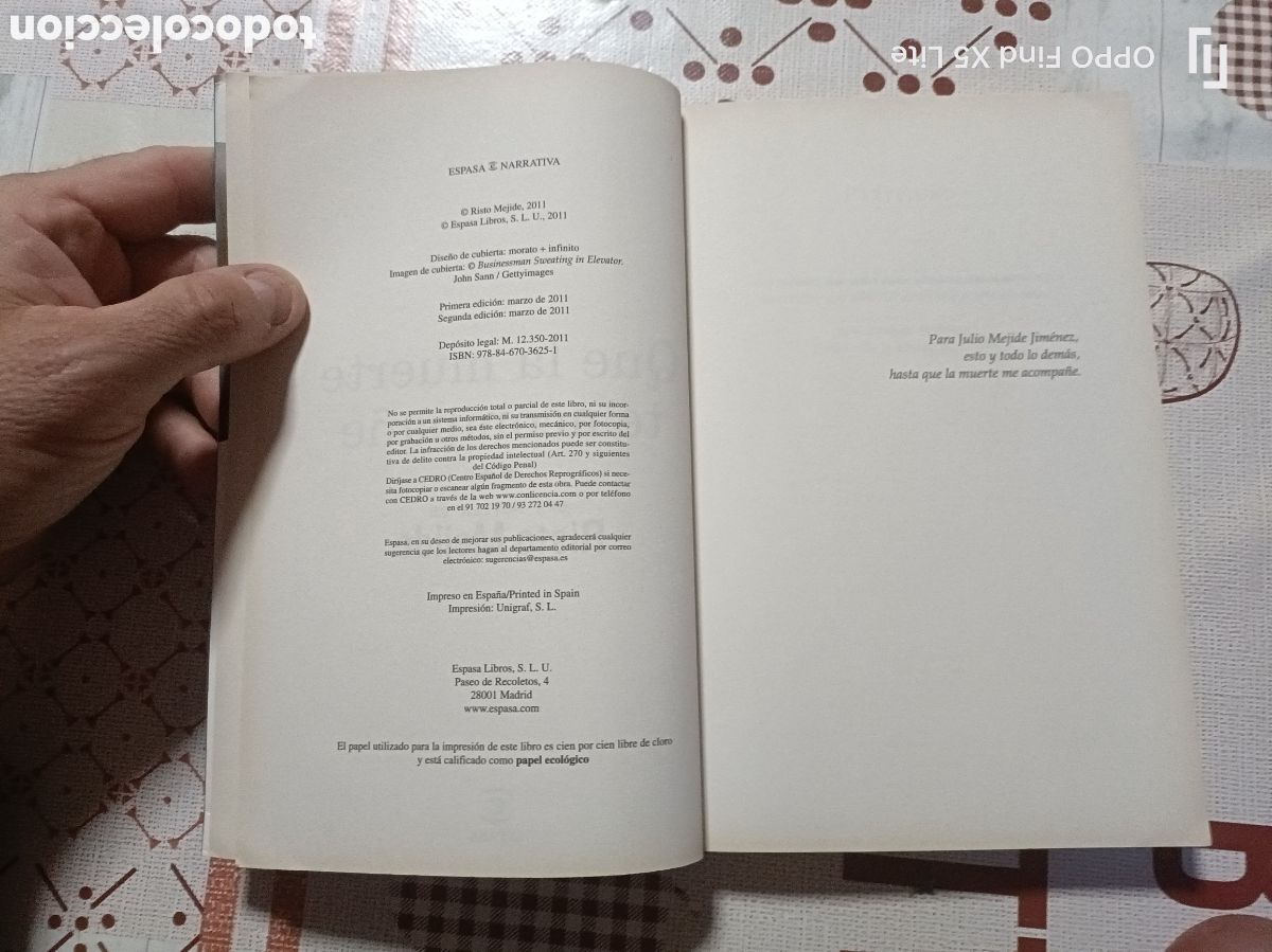 Libros: Libro Que la muerte te acompa&ntilde;e -Risto Mejide- Ed. Espasa - Foto 4