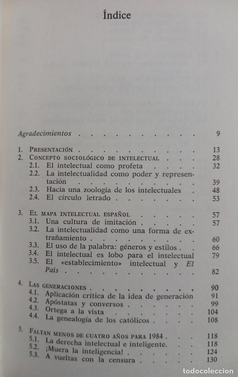 Libros: Los intelectuales bonitos. - MIGUEL, Amando de: - Foto 3