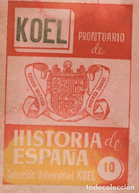 Libros: PRONTUARIO DE HISTORIA DE ESPA&Ntilde;A (DESDE LOS OR&Iacute;GENES A 1936) - GOMEZ-TABANERA. JOSE MANUEL
