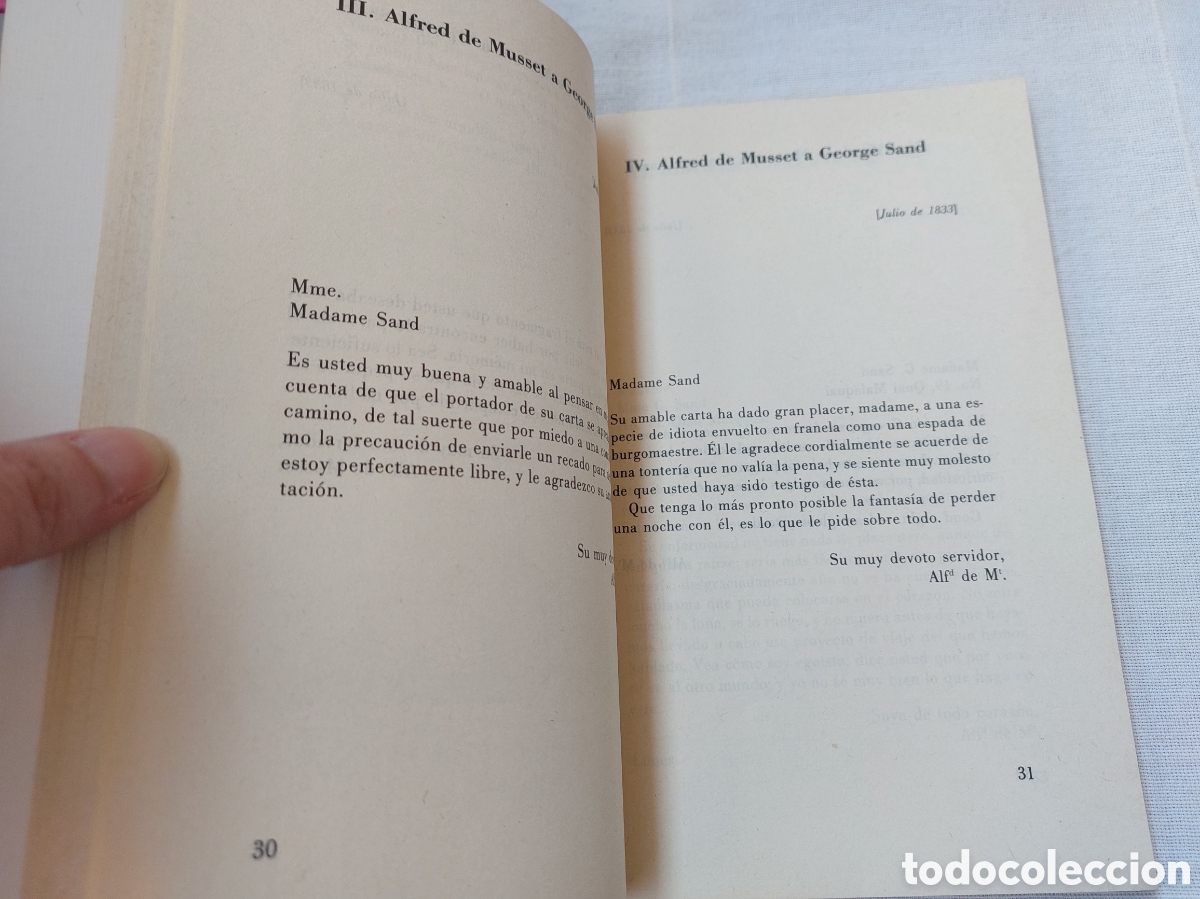 Libros: Cartas de amor, de Sand y Musset - Foto 2