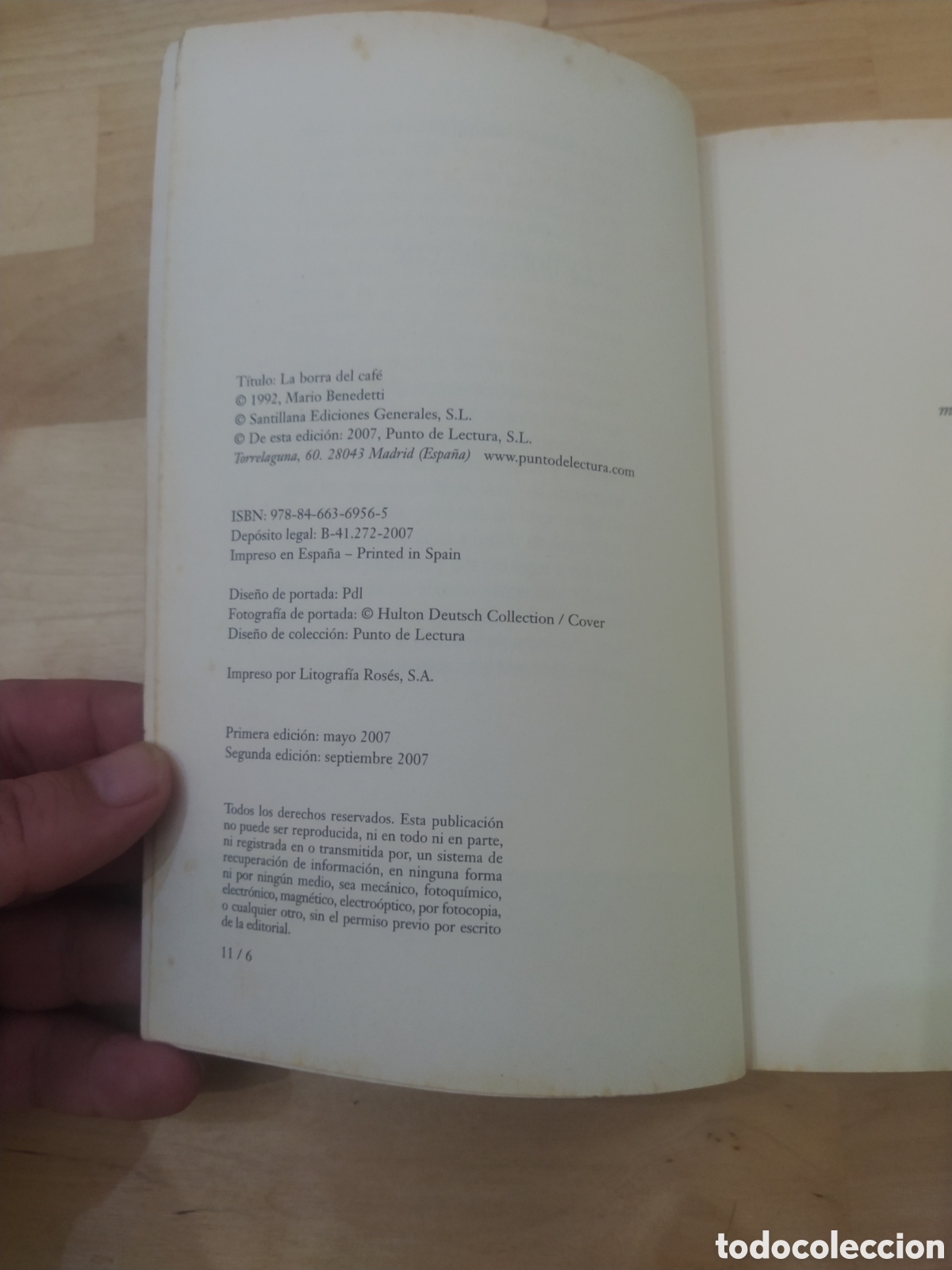 Libros: LA BORRA DEL CAFE - MARIO BENEDETTI - Foto 2