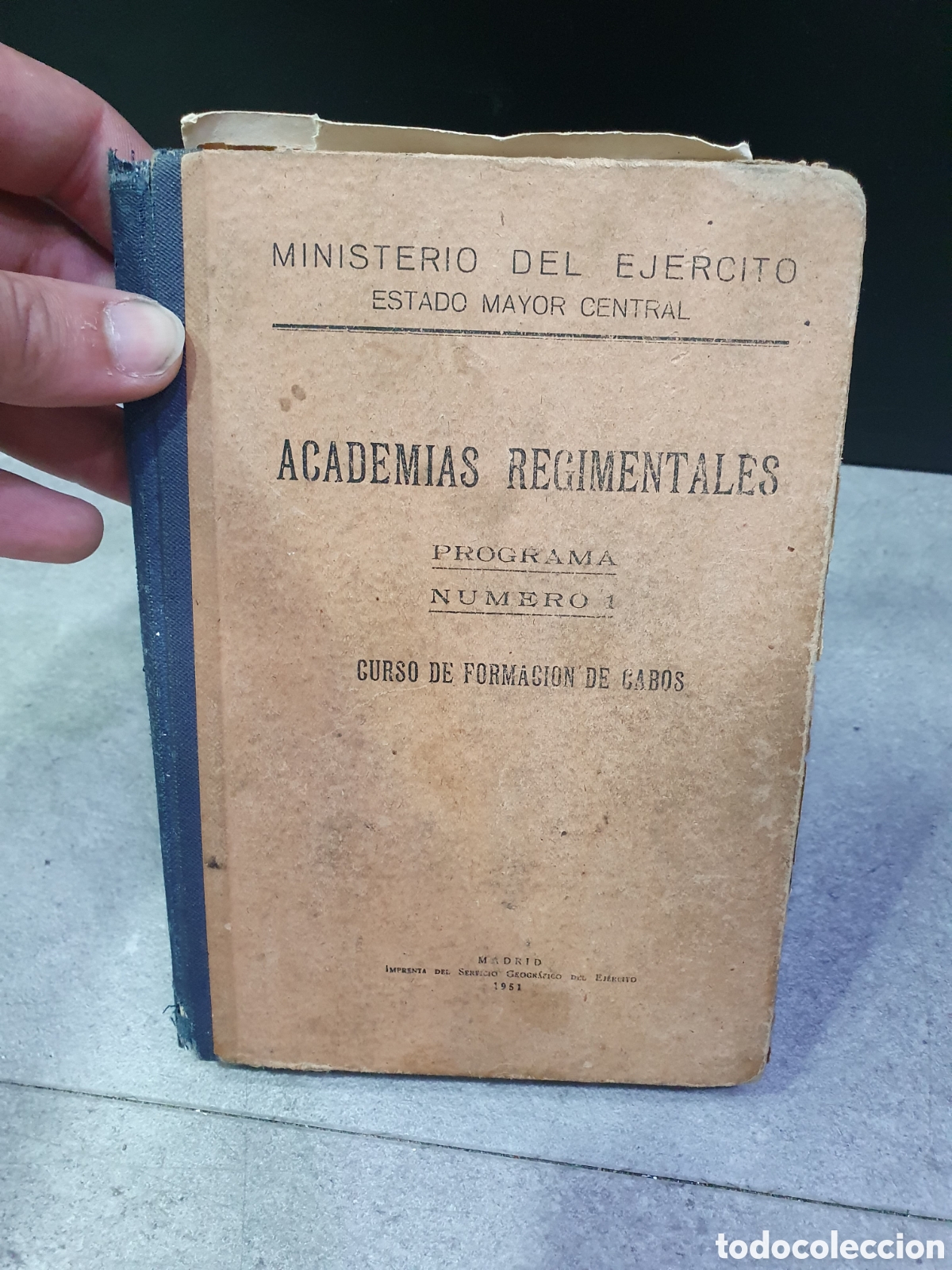 Libros: Ministerio del Ejercito. Curso de formaci&oacute;n de cabos. 1951. (L98) - Foto 1