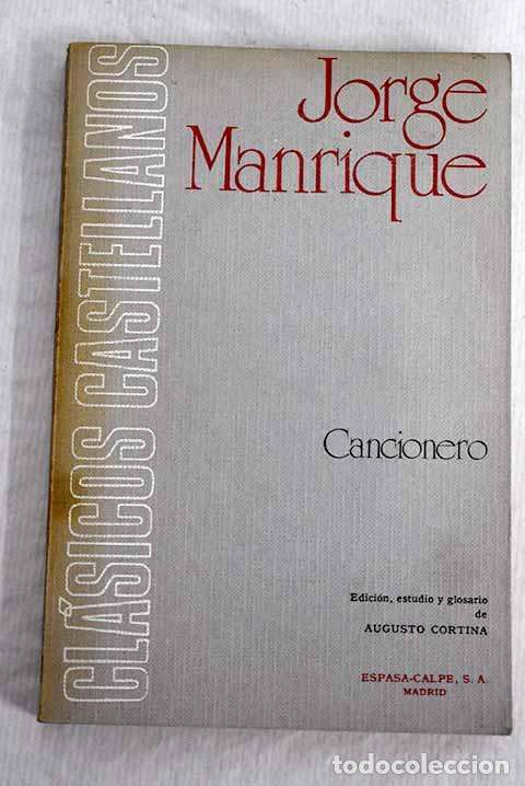 Libros: Cancionero: Manrique, Jorge.- Manrique, Jorge - Foto 1