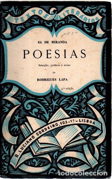 Libros: Poes&iacute;as - Miranda, S&aacute; de - Foto 1