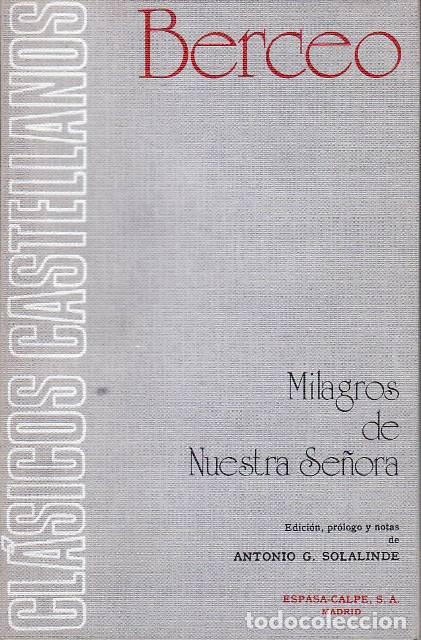 books: BERCEO.- - Milagros de Nuestra Se&ntilde;ora. Pr&oacute;logo de A. G. Solalinde.