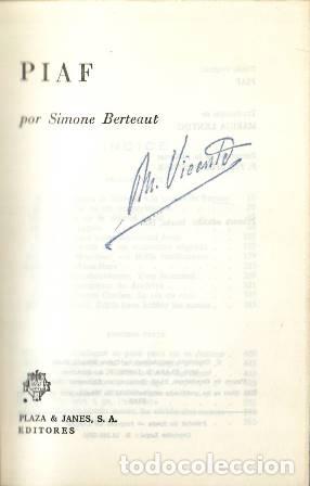 Libros: BERTEAUT, Simone.- - Piaf. Novela. - Foto 1