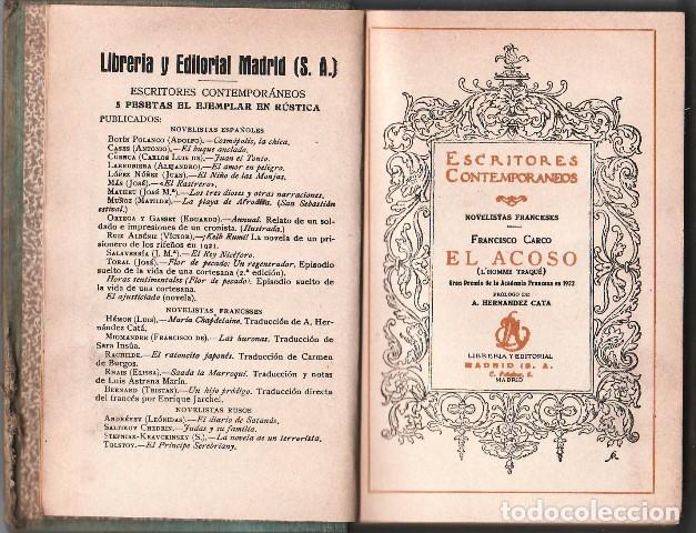 Libros: CARCO, Francisco.- - El acoso. Novela. - Foto 1