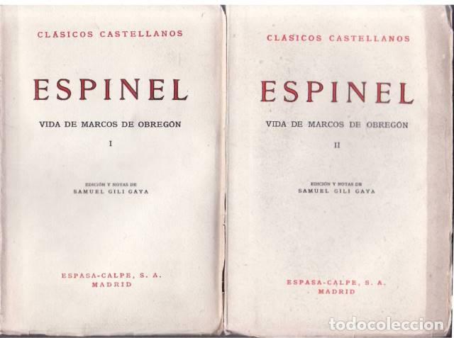Libros: ESPINEL, Vicente.- - Vida de Marcos de Obreg&oacute;n. 2 tomos. - Foto 1