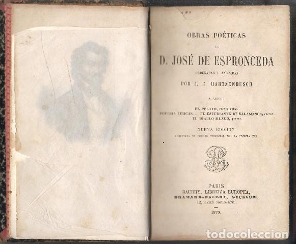 Libros: ESPRONCEDA, Jos&eacute; de.- - Obras po&eacute;ticas de... - Foto 1