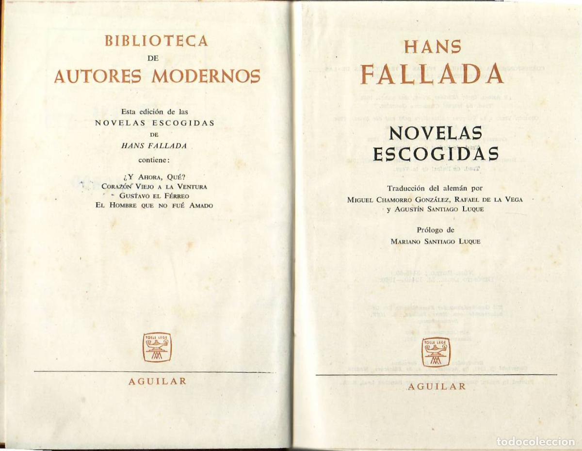 B&uuml;cher: FALLADA, Hans.- - Novelas escogidas.