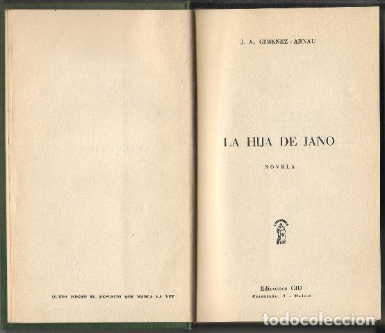 Libros: GIMENEZ ARNAU, J. A.- - La hija de Jano. Novela. - Foto 1