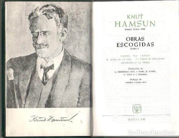 Libros: HAMSUN, Knut.- - Obras escogidas. - Foto 1