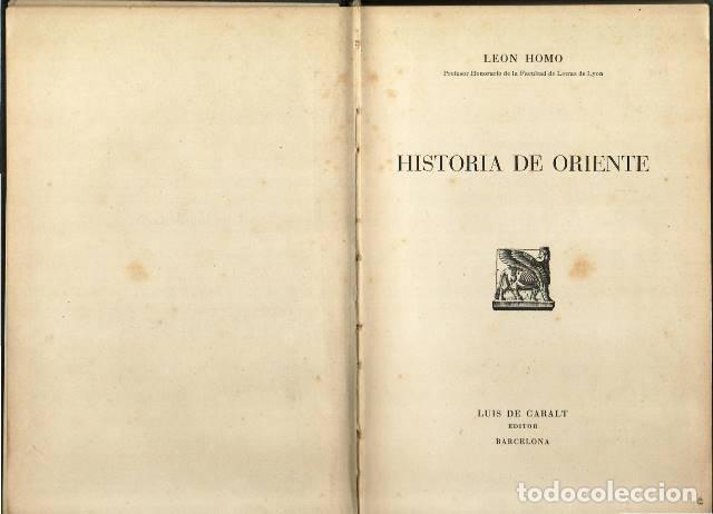 Libros: HOMO, Leon.- - Historia de Oriente. - Foto 1