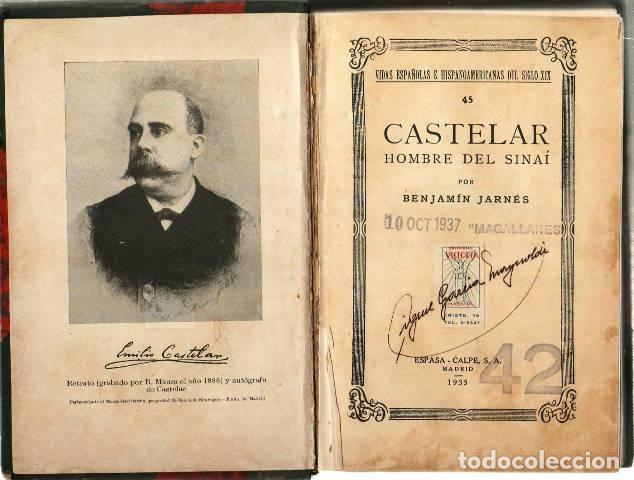 Libros: JARN&Eacute;S, Benjam&iacute;n.- - Castelar, hombre del Sina&iacute;. - Foto 1