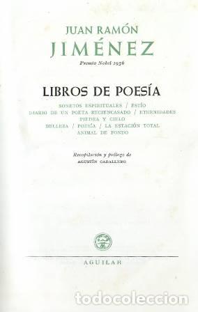 Libros: JIMENEZ, Juan Ram&oacute;n.- - Libros de poes&iacute;a, II. - Foto 1