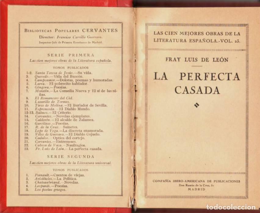 Libros: LE&Oacute;N, Fray Luis de.- - La perfecta casada. - Foto 1