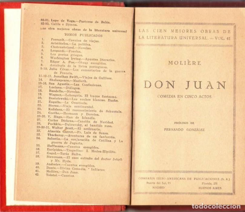Libros: MOLI&Egrave;RE.- - Don Juan. Comedia en cinco actos. - Foto 1