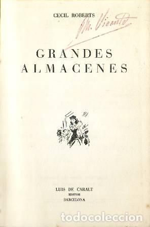 Libros: ROBERTS, Cecil.- - Grandes almacenes. Novela. - Foto 1