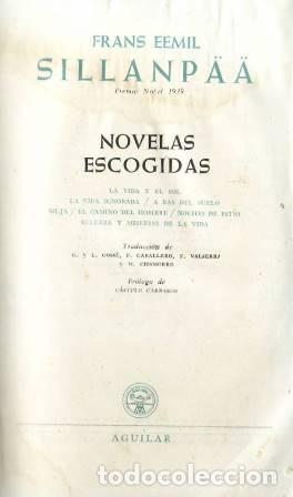 Libros: SILLANPAA, Frans Eemil.- - Novelas escogidas - Foto 1