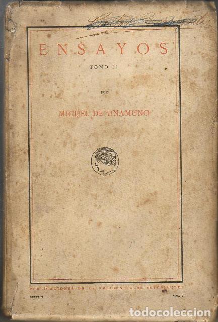 Libros: UNAMUNO, Miguel de.- - Ensayos, II. - Foto 1