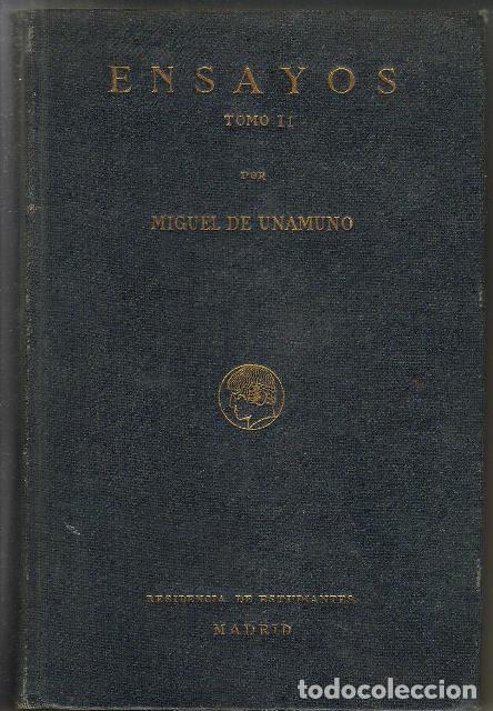 Libros: UNAMUNO, Miguel de.- - Ensayos, II. - Foto 1