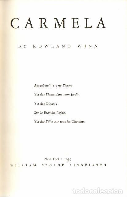 Libros: WINN, Rowland.- - Carmela. - Foto 1